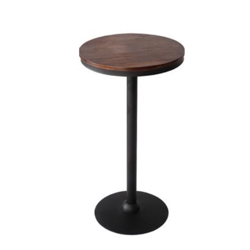 Industrial Brown Bar Table Set 1/3/5 Pieces Solid Wood Counter Table for Indoor