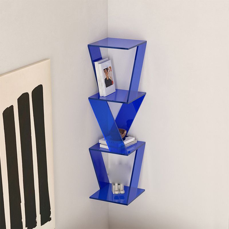 Contemporary Closed Back Vertical Bookshelf Acrylic Bookcase for Home Office