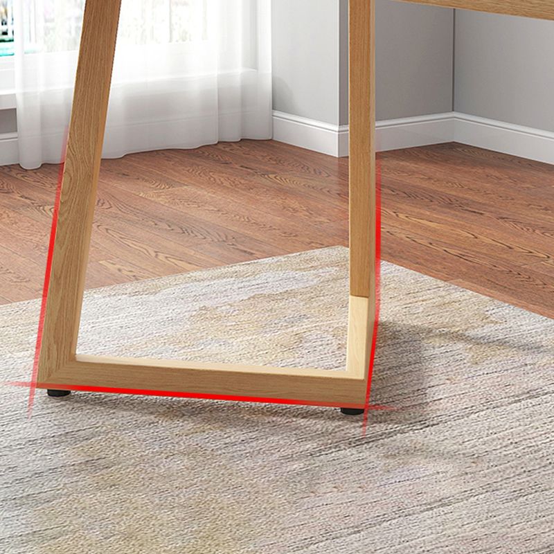 Minimalistische stijl vaste houten bovenkant eettafel set rechthoekige vorm formele keukenset