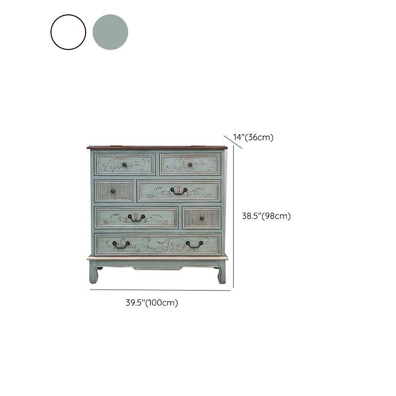 Traditional Wood Media Chest Horizontal Lingerie Chest with Drawers
