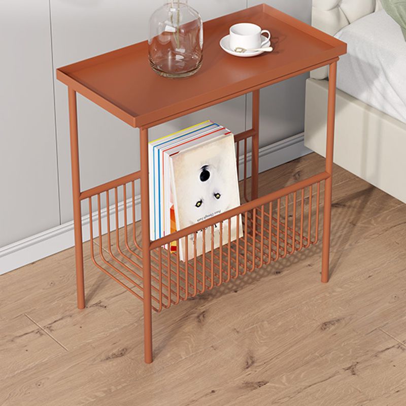 Mid-Century 21.7" Tall 4 Legs End Table Rectangular Side Table