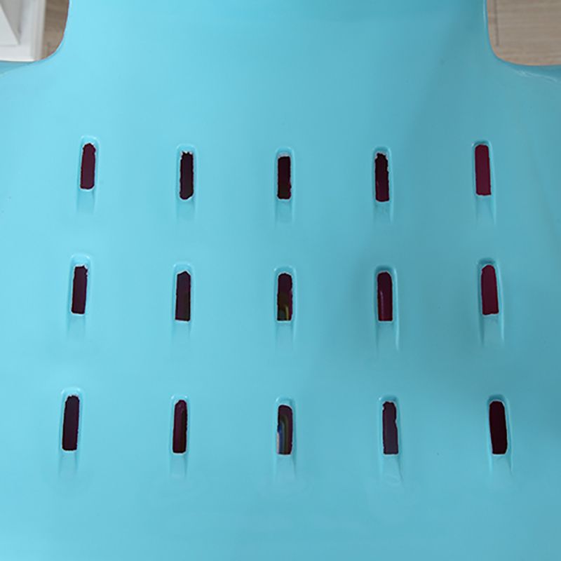 Sillas de comedor apilables de estilo minimalista, respaldo de listón de plástico, silla lateral para el hogar