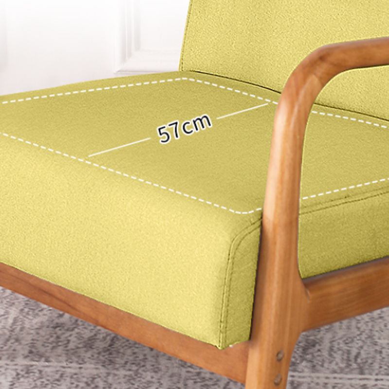 Mid-Century Modern Accent Armchair Living Room Round Arms Pillow Back Arm Chair