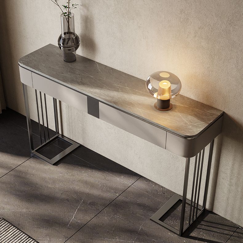 Contemporary Console Accent Table Antique Finish Console Sofa Table with Drawers