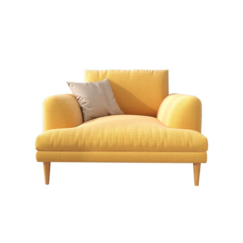 Stationary Living Room Recessed Arm Standard Modern Beige Sofa