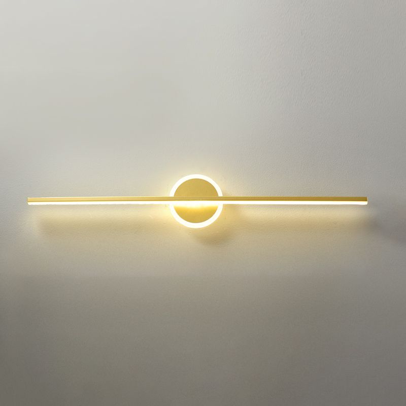 Light Luxury Metal Vanity Light Geometry LED Vanity Lamp with Acrylic Shade for Bedroom