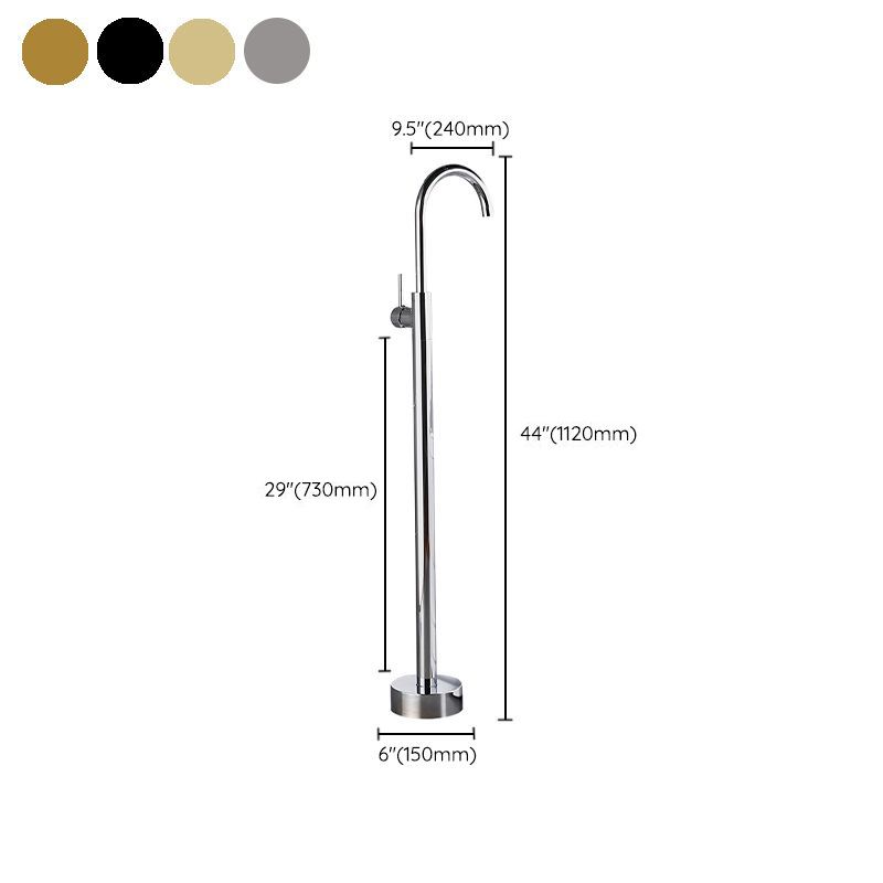 Modern Freestanding Bathtub Faucet One Handle Freestanding Tub Filler Trim