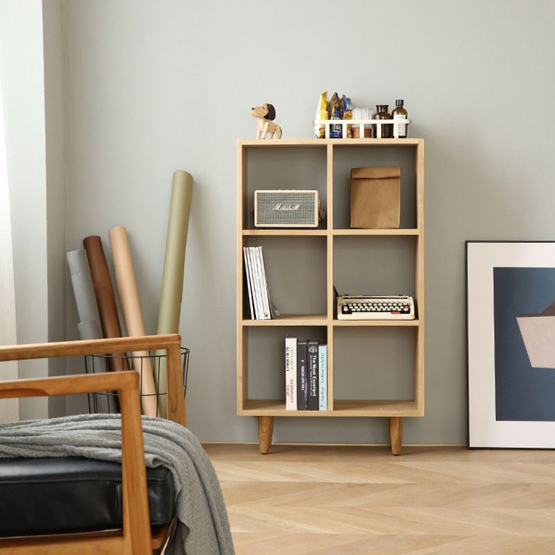 Contemporary Wooden Bookshelf Standard Bookcase with Shelves