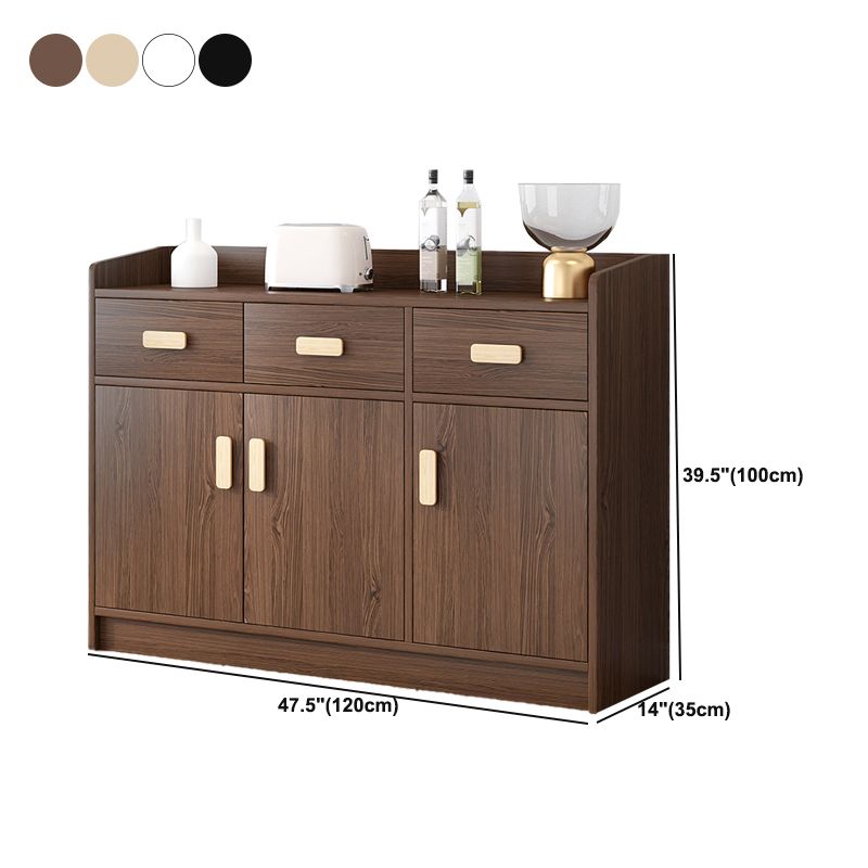 Wood Accent Cabinet with Drawer Contemporary  Rectangle Side Cabinet