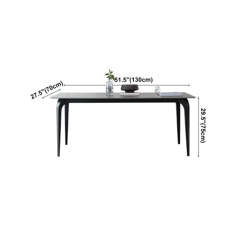 Industrial Grey Table for Restaurant Dining Table with Meal Base and 4 Legs