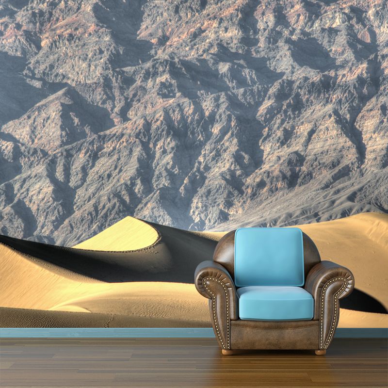 Modern Desert Landscapes Mural Mildew Resistant Wallpaper for Sleeping Room
