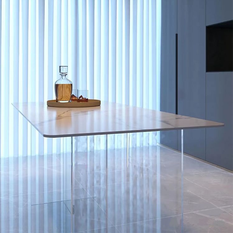 Modern 1/7 Pieces Dining Set Rectangle Acrylic Dining Table for Dining Room
