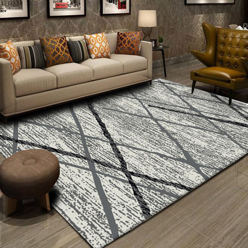 Multi-Colored Room Rug Western Geometric Pattern Area Rug Polypropylene Anti-Slip Backing Pet Friendly Washable Carpet
