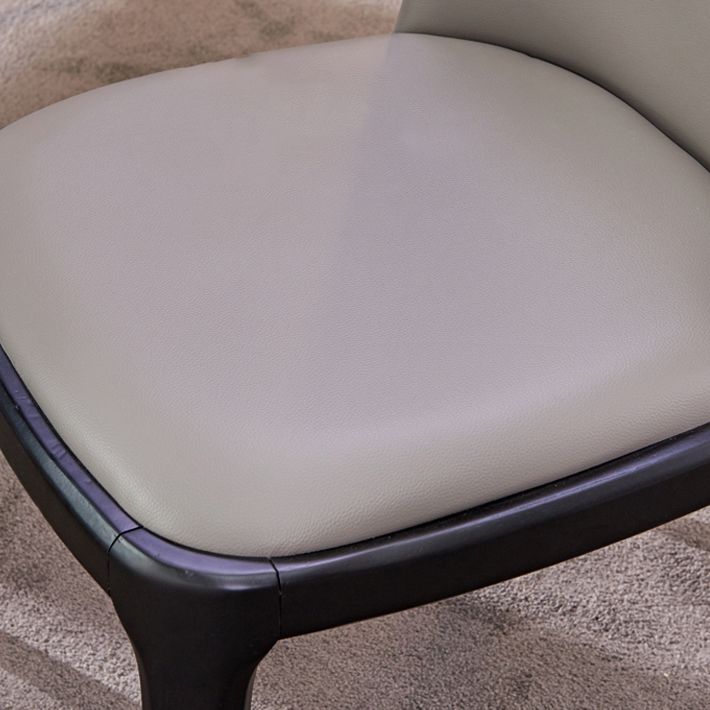 Chaise d'accélération du restaurant industriel en cuir Parsons Parsons Parsons Dining Side Side