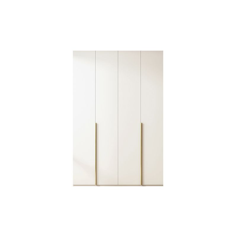 Modern Artificial Wood Wardrobe Freestanding Wardrobe in White
