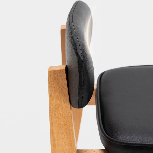 Contemporary Bar-stool Square Counter Bar Stool with Wooden Legs for Kitchen
