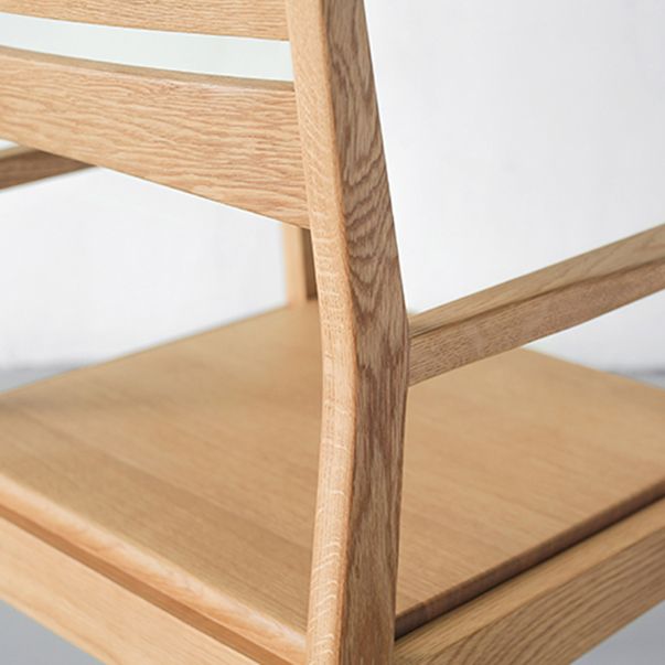 Modern Style Dining Chair Wooden Open Back Arm Chair for Living Room