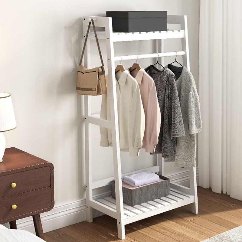 Modern Hall Stand with Hooks and Storage Shelf Hall Tree Engineered Wood Coat Rack