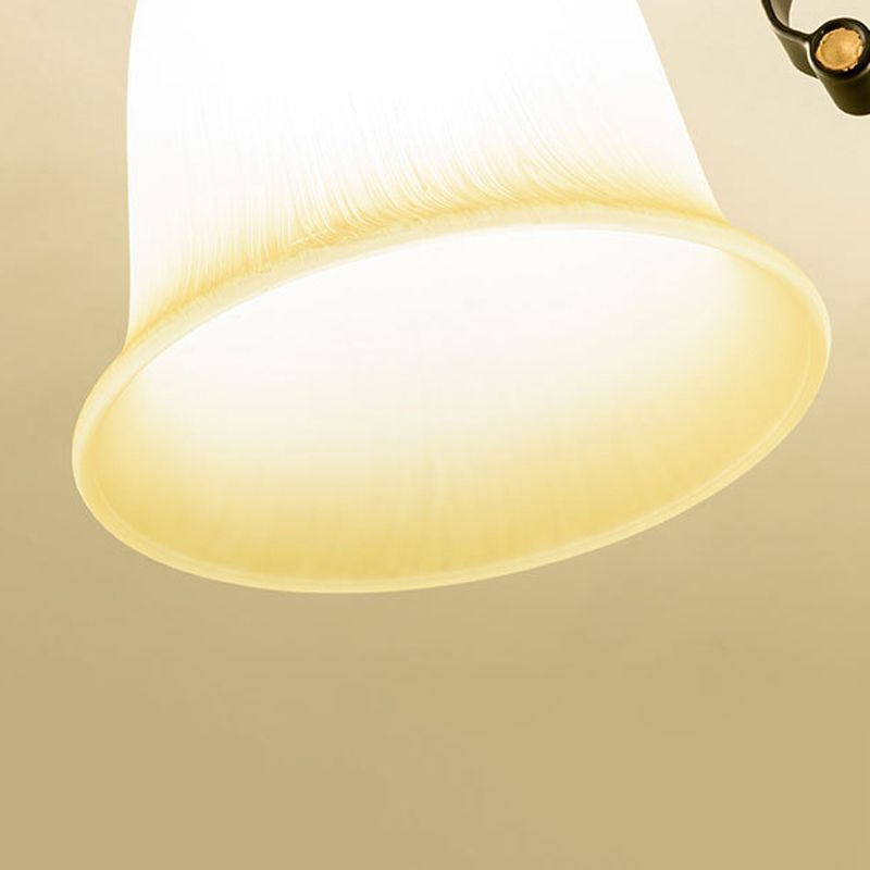 Modern Style Cup Shape Flush Mount Glass Ceiling Light for Living Room