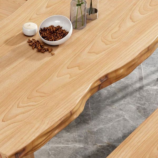 Modern 1/2/5/6/7 Pieces Dining Set Solid Wood Legs Dining Furniture Items in Natural