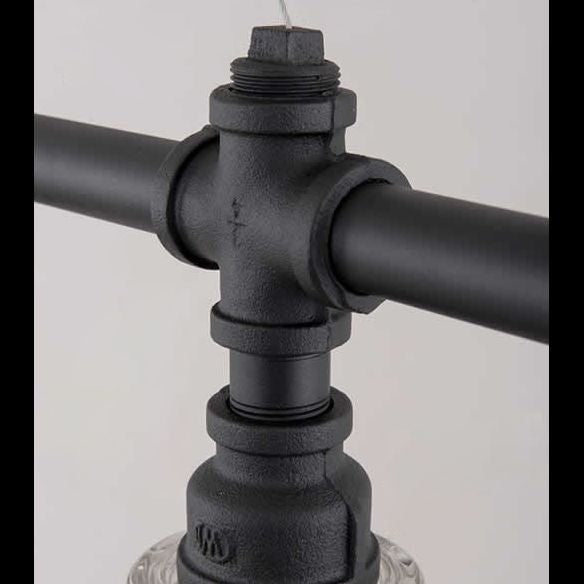 Bottiglia di vino battuto in ferro d'illuminazione isola stile industriale su illuminazione dell'isola per bar