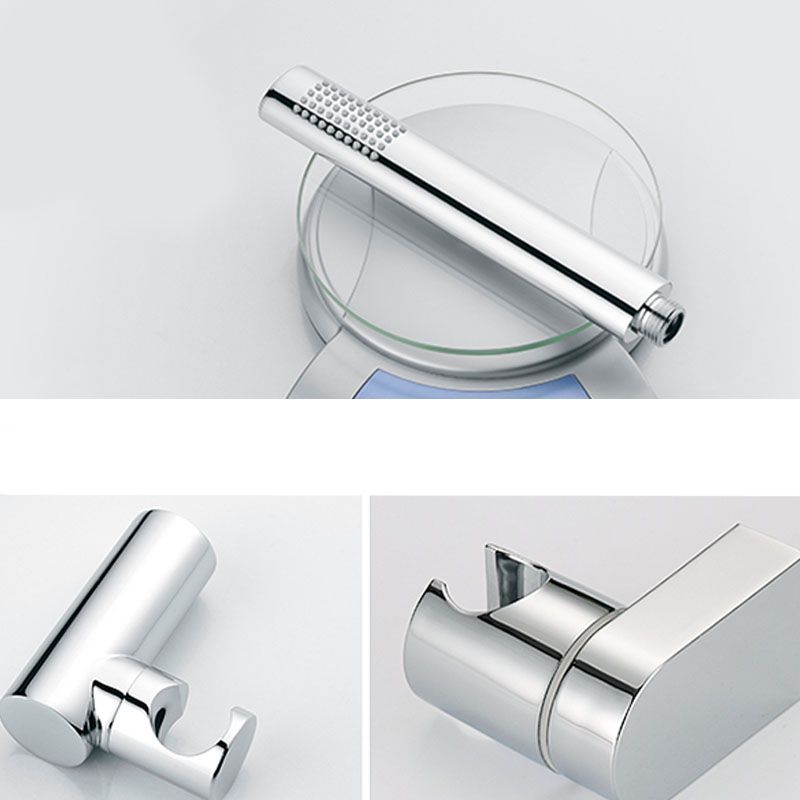 Modern Bathtub Faucet Brass Handheld Shower Head Single Rod Handle Bathtub Faucet