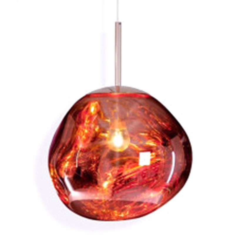 Unregelmäßiger Lava -Glasschatten hängend leichte minimalistische Kunst dekorative Drop -Anhängerlampe für das Restaurant