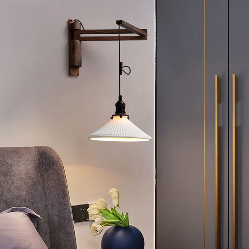 Modern Creative Wall Light Porcelain Bedside Wall Sconce Light for Bedroom