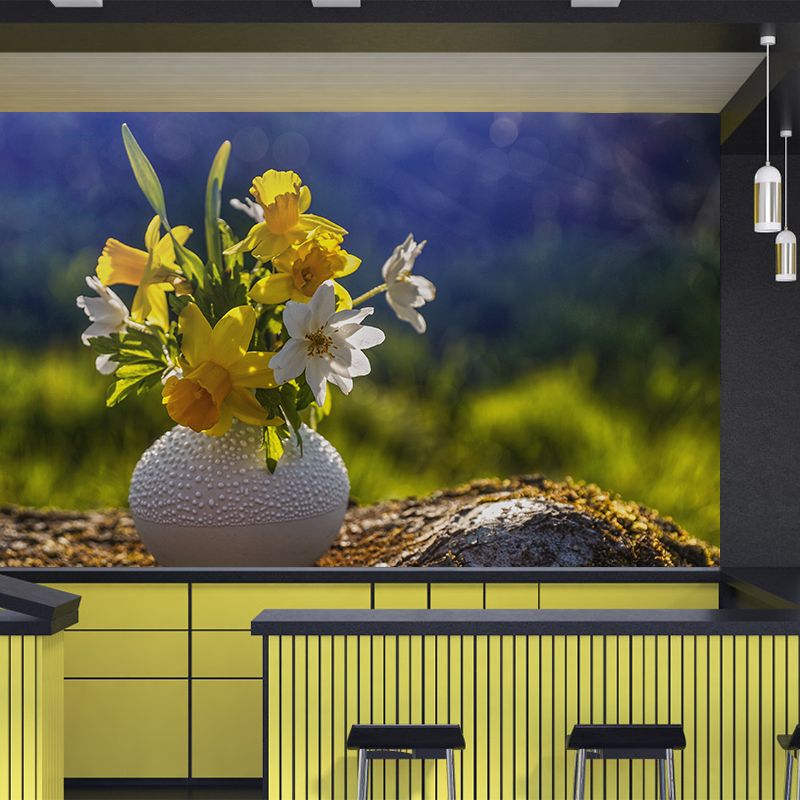 Minimalism Style Mural Wallpaper Flower Modern Wall Covering for Bedroom