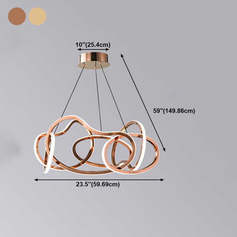 Lámpara lineal lámpara de lámpara de lámpara múltiple LED colgante para dormitorio para dormitorio