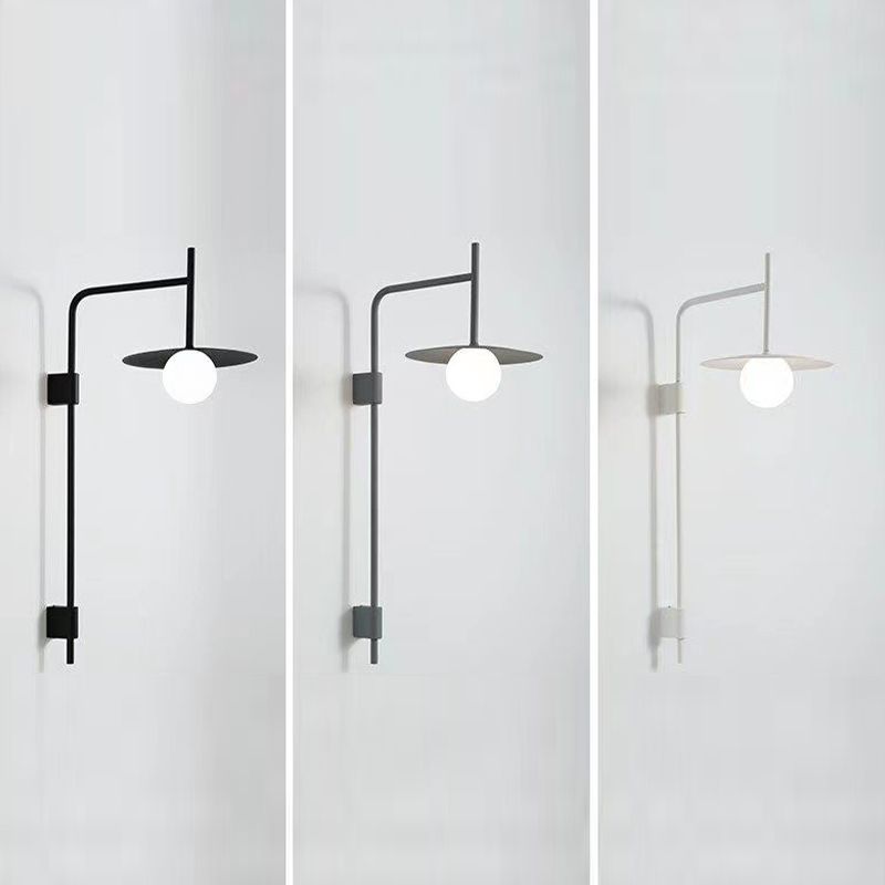 Industrial Style Clad Cone Wall Sconce Metal 1 Light Sconces for Dining Room