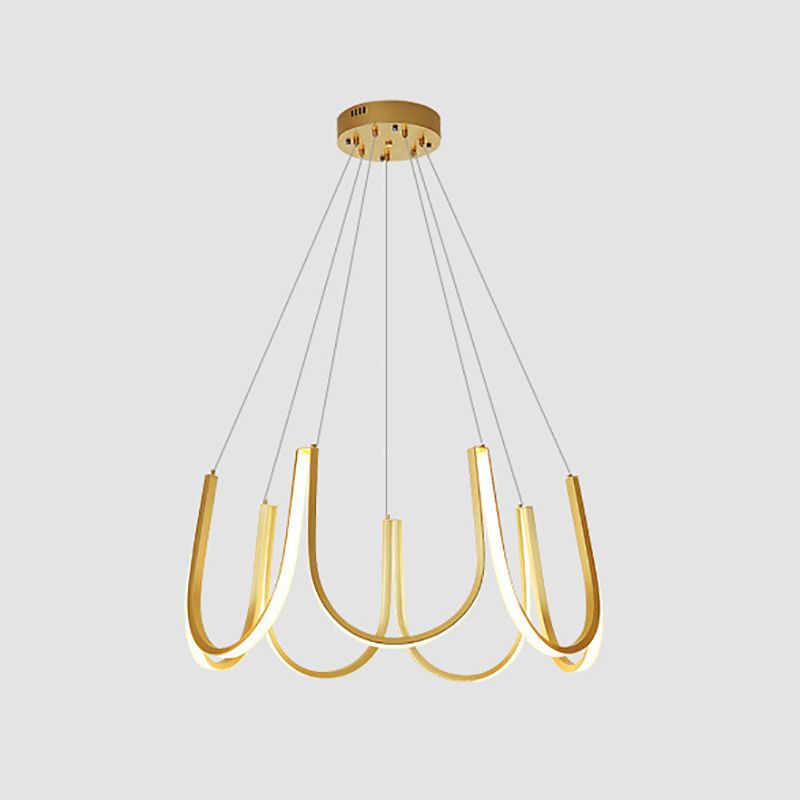 Nordic Aluminum Chandelier Geometric Multi Light Hanging Light for Restaurant