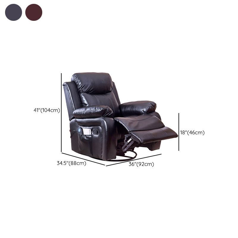 Leather Standard Recliner Modern Style Recliner Chairs for Home