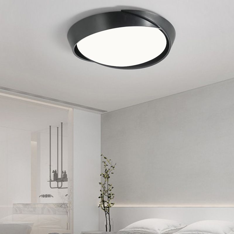 Modern Flush Mount Fixture Metal Flush Ceiling Light Fixtures with Acrylic Shade