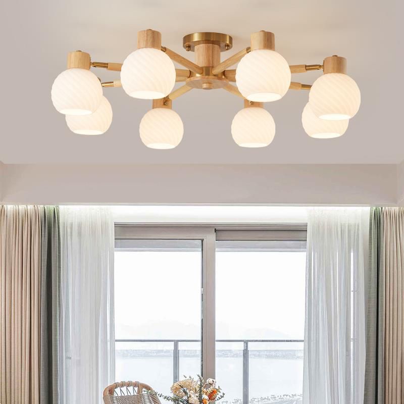 Wood Chandelier Light Modern Style Chandelier Pendant Light for Dining Room
