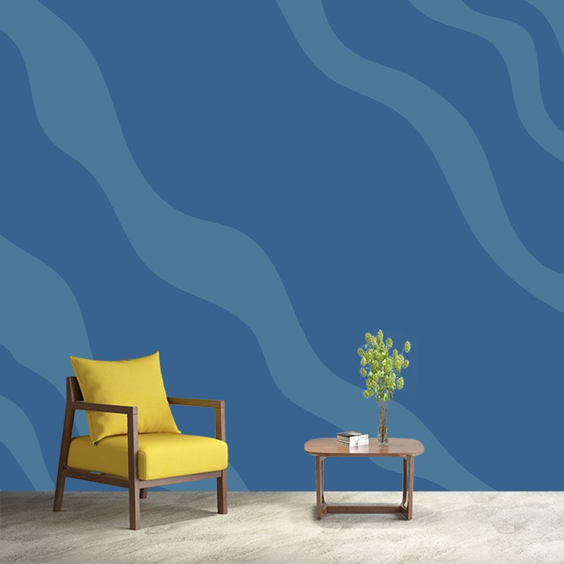 Abstract Waves Mural Wall Covering for Dining Room Eco-friendly for Decoration