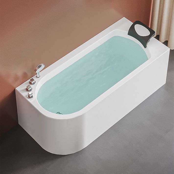 Acrylic Soaking Bathtub Antique Finish Rectangular Back to Wall Bath Tub