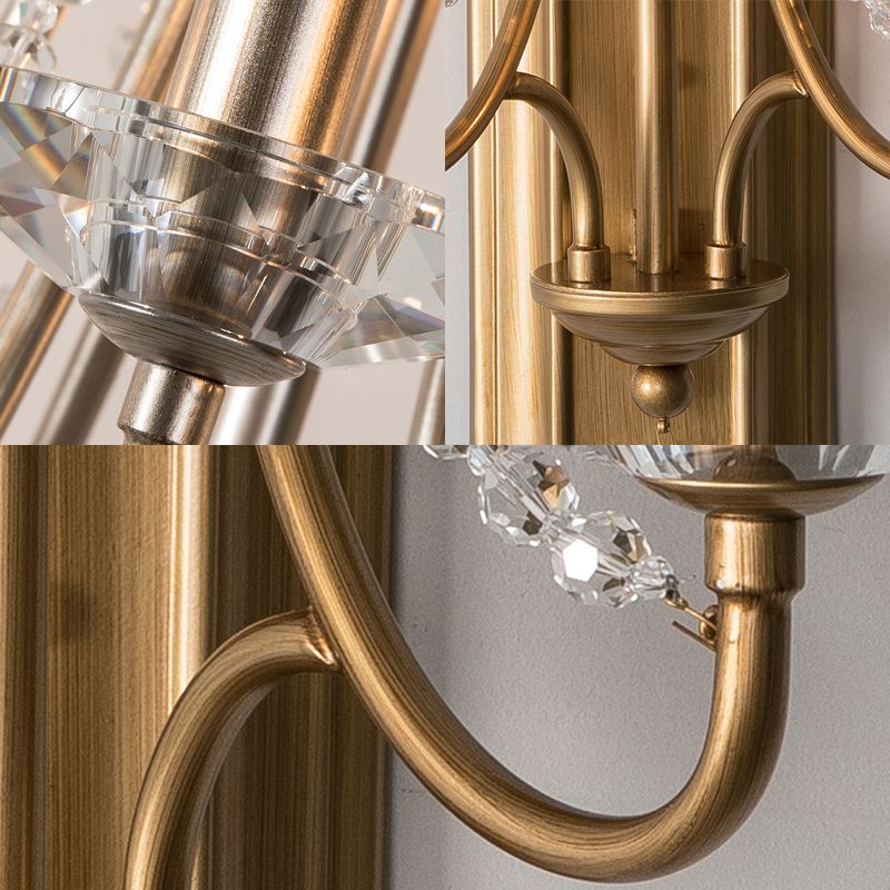 Éclairage de mur de bougie en argent / or