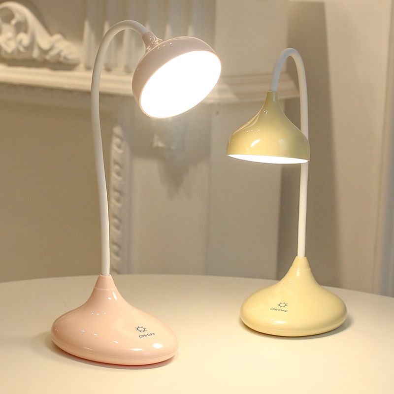 Teardrop Shaped Plastic Study Lamp Macaron LED Table Light for Dormitory