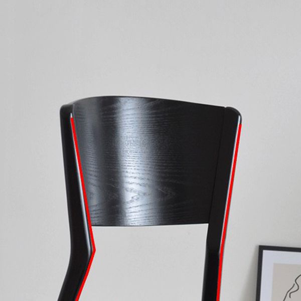 Industrial Dining Chair Open Back Side Chair with Wood Legs for Home Use