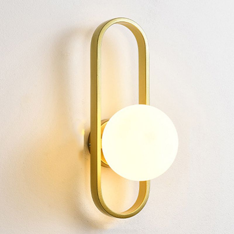 Éclair mural de la teinte en verre style moderne à 1 lumière luminaire mural