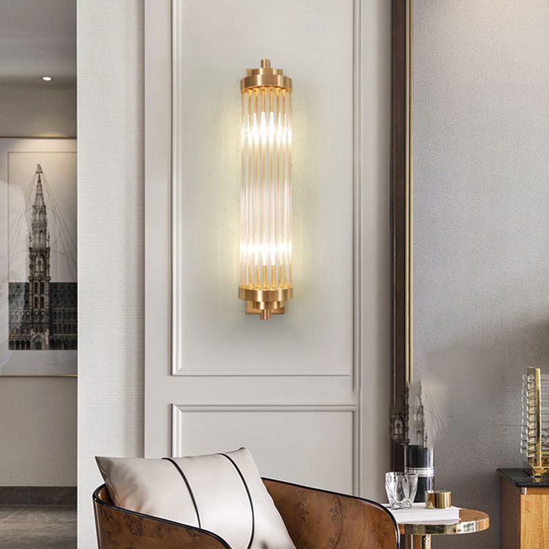 Cylinder Shape Metal Wall Light Modern Style Wall Light Sconce for Living Room