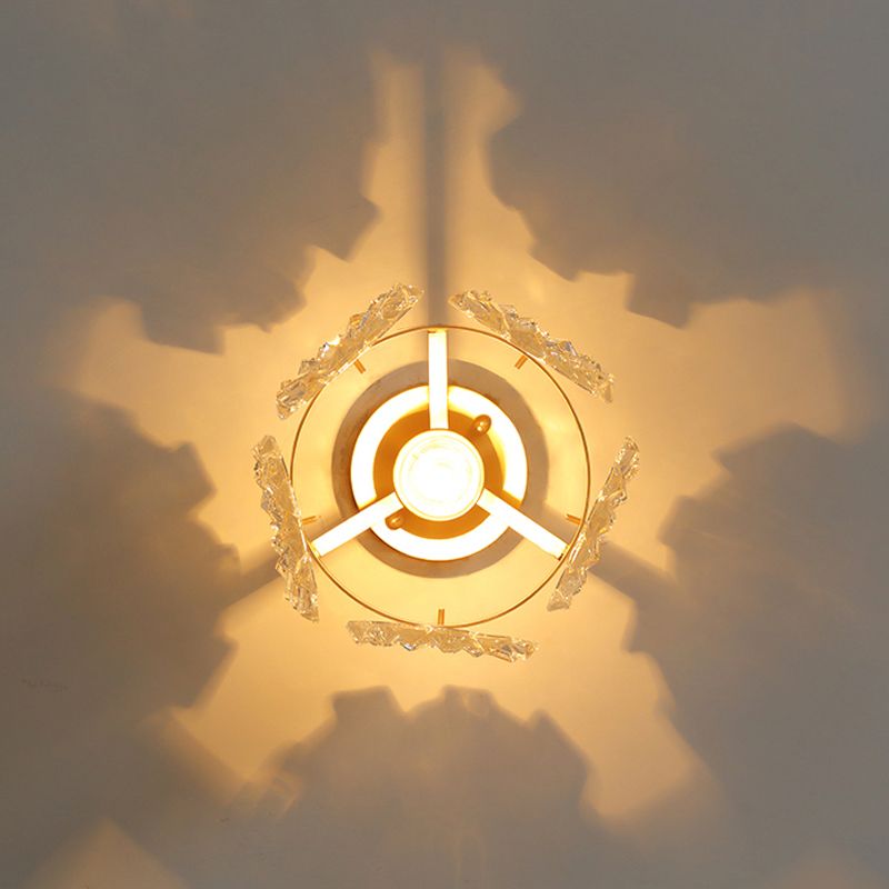 Nordic Style Ceiling Light Geometry Shape Ceiling Lamp with Glass Shade for Living Room