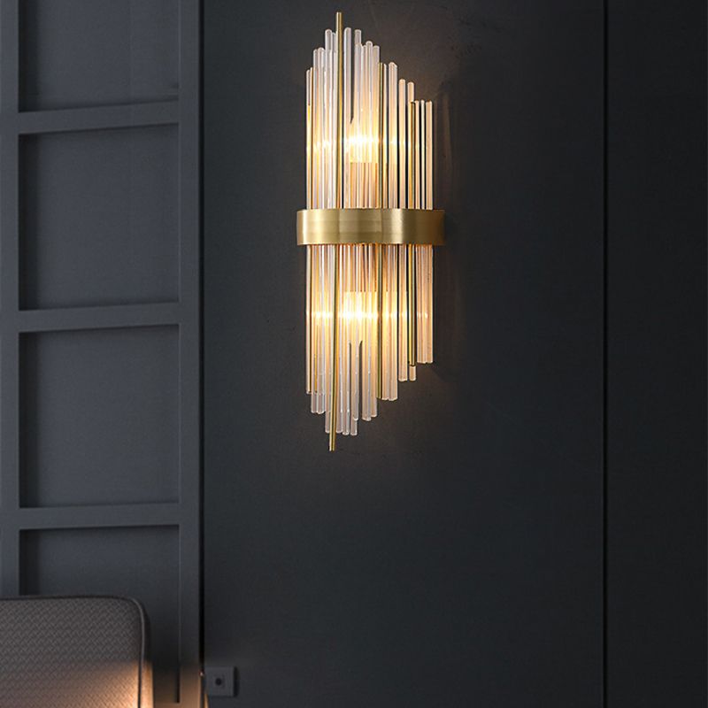Kristallgeometrischer Schatten 2 Leichter Wandleuchten moderner Wandmontageleuchte in Gold