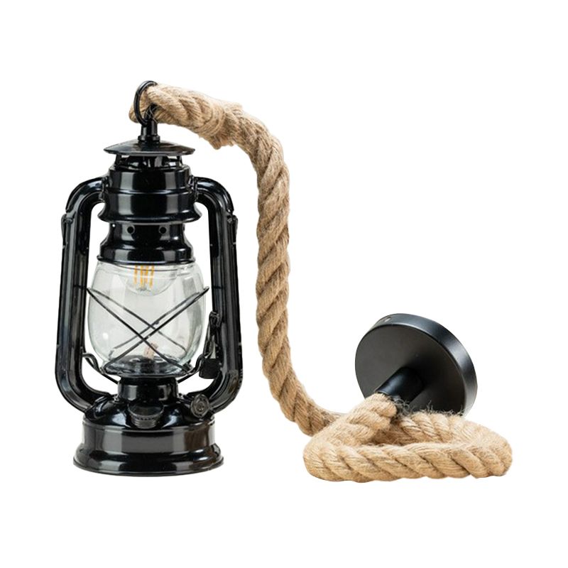 Kupfer/Gold/Bronze -Kerosin Hanging Lampe Küste klares Glas 1 Glühbettpendel -Leuchte mit Seilschnur