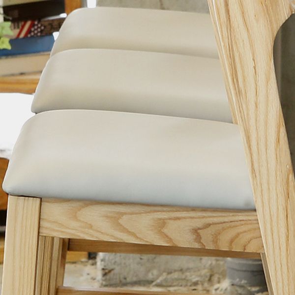 Scandinavian Bar Stool Ash Solid Wood Frame Bar Height Stool