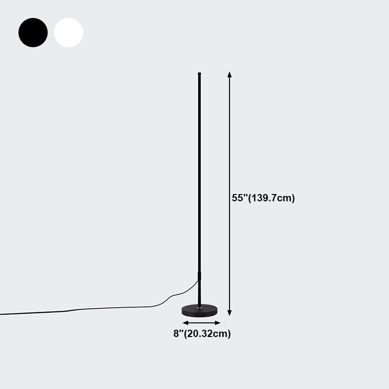 Metal Linear Shape Floor Lighting Modern 1-Light Floor Lighting Fixtures