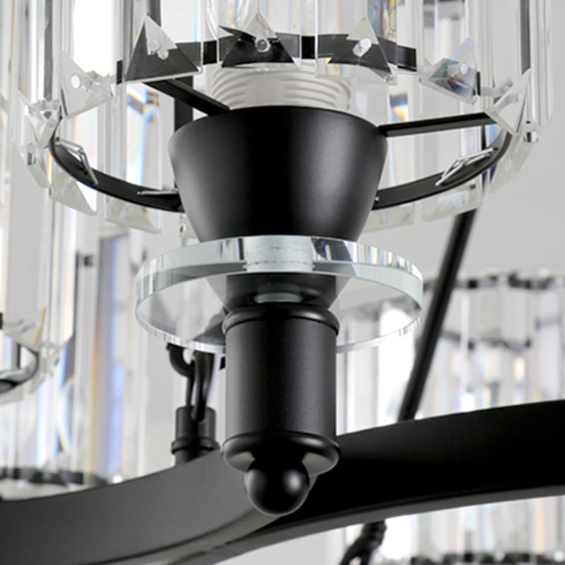 Crystal Multi Lights hangende plafondlampen moderne stijl cilinder kroonluchter verlichtingsarmaturen