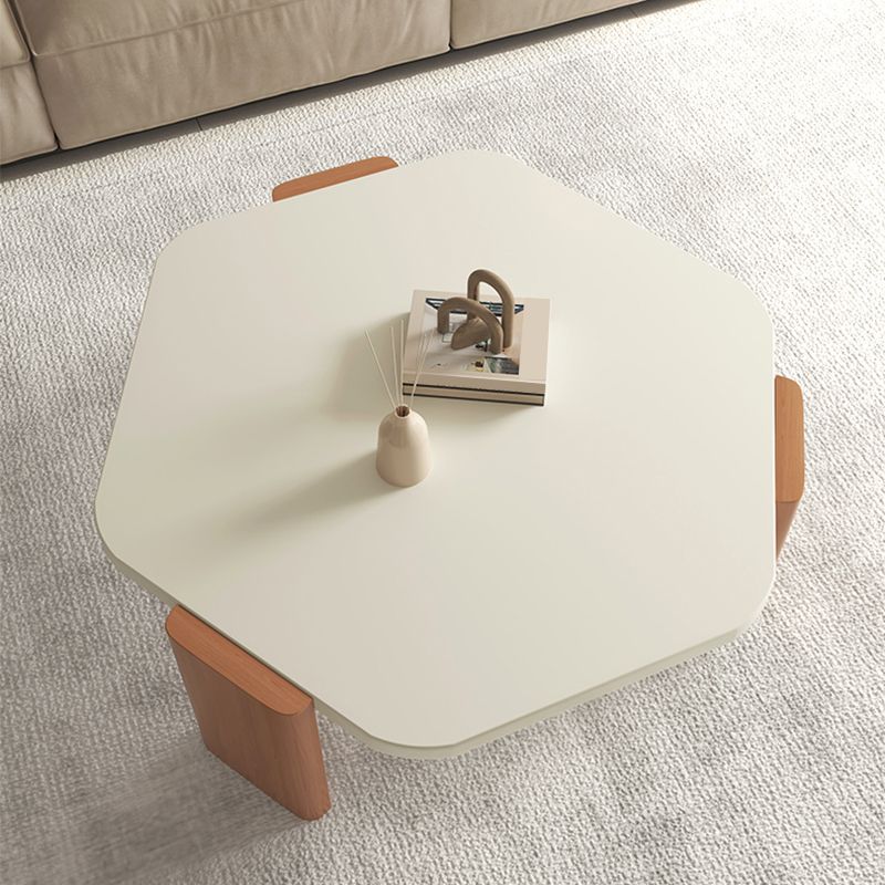 No Distressing Modern Coffee Table Set Beech Coffee Table with 3 Legs