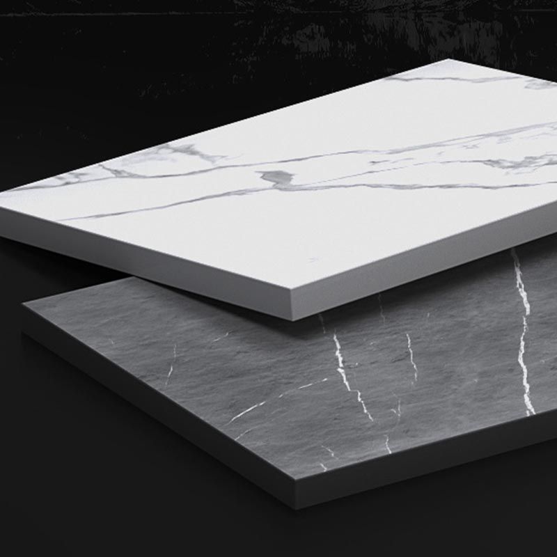 Luxury Sintered Stone Top Dining Table Rectangle White Table with 4 Legs